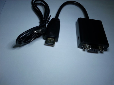 深圳市福之星電子 專業(yè)批發(fā)高品質(zhì)HDMI TO VGA轉(zhuǎn)接卡/轉(zhuǎn)接線（帶音頻）